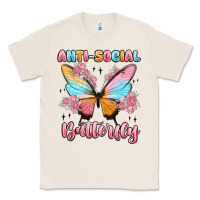 Natural anti social butterfly Classic Tee - MaliasSmallBusiness