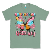 Sage anti social butterfly Classic Tee - MaliasSmallBusiness
