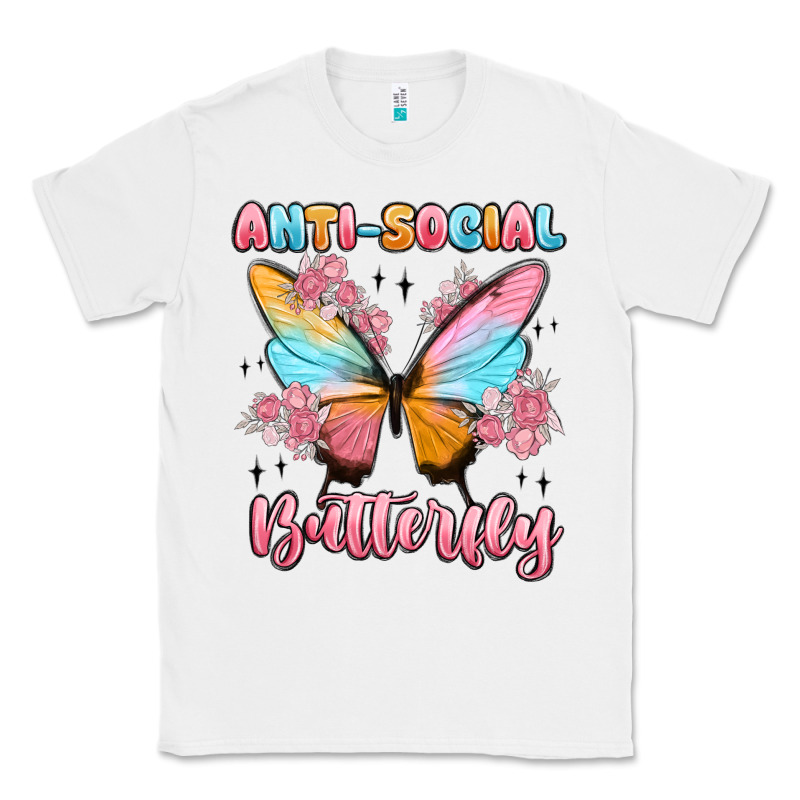 Anti Social Butterfly Classic Tee by MaliasSmallBusiness | Teevron