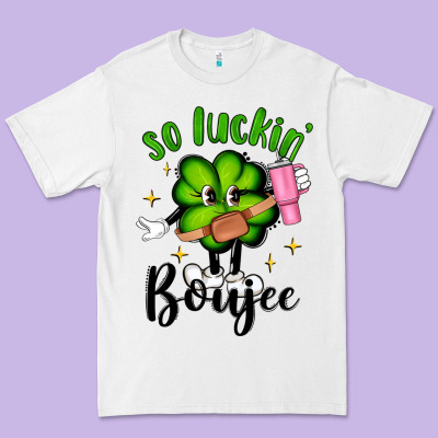 So Luckin Boujee Premium Tee Designed By Artiststas