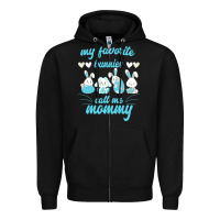 Black My Favorite Bunnies Call Me Mommy Zipper Hoodie - Bettercallsaul