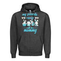 Charcoal Heather My Favorite Bunnies Call Me Mommy Zipper Hoodie - Bettercallsaul