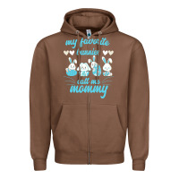 Chestnut My Favorite Bunnies Call Me Mommy Zipper Hoodie - Bettercallsaul