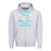 Heather Grey My Favorite Bunnies Call Me Mommy Zipper Hoodie - Bettercallsaul
