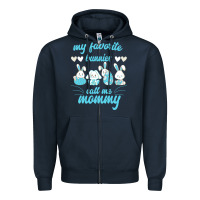 Navy My Favorite Bunnies Call Me Mommy Zipper Hoodie - Bettercallsaul
