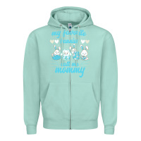 Seafoam My Favorite Bunnies Call Me Mommy Zipper Hoodie - Bettercallsaul