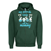 Sports Green My Favorite Bunnies Call Me Mommy Zipper Hoodie - Bettercallsaul