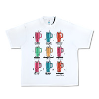 White coffee thermos Urban Heavy Tee - MaliasSmallBusiness