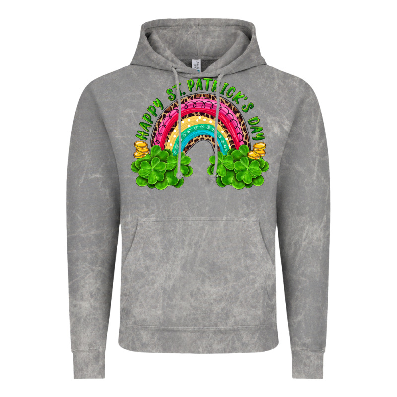 Happy St. Patrick's Day Rainbow And Shamrock Vintage Hoodie by RanaPortraitStore | Teevron