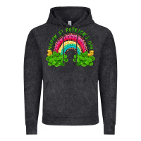 Vintage Black Happy St. Patrick's Day Rainbow And Shamrock Vintage Hoodie - RanaPortraitStore