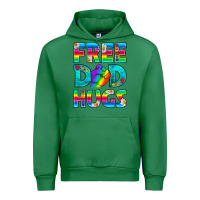 Emerald Pride LGBTQ Free Dad Hugs Urban Hoodie - BundleAndBundleShop