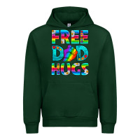 Forest Green Pride LGBTQ Free Dad Hugs Urban Hoodie - BundleAndBundleShop