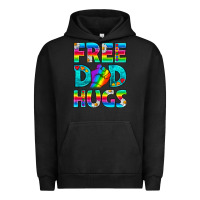 Pigment Black Pride LGBTQ Free Dad Hugs Urban Hoodie - BundleAndBundleShop