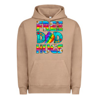 Pigment Burro Pride LGBTQ Free Dad Hugs Urban Hoodie - BundleAndBundleShop