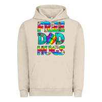 Pigment French Oak Pride LGBTQ Free Dad Hugs Urban Hoodie - BundleAndBundleShop