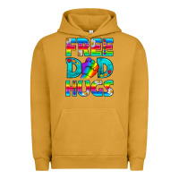 Pigment Peanut Butter Pride LGBTQ Free Dad Hugs Urban Hoodie - BundleAndBundleShop