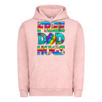 Pigment Salmon Pride LGBTQ Free Dad Hugs Urban Hoodie - BundleAndBundleShop