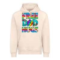 Sandshell Pride LGBTQ Free Dad Hugs Urban Hoodie - BundleAndBundleShop