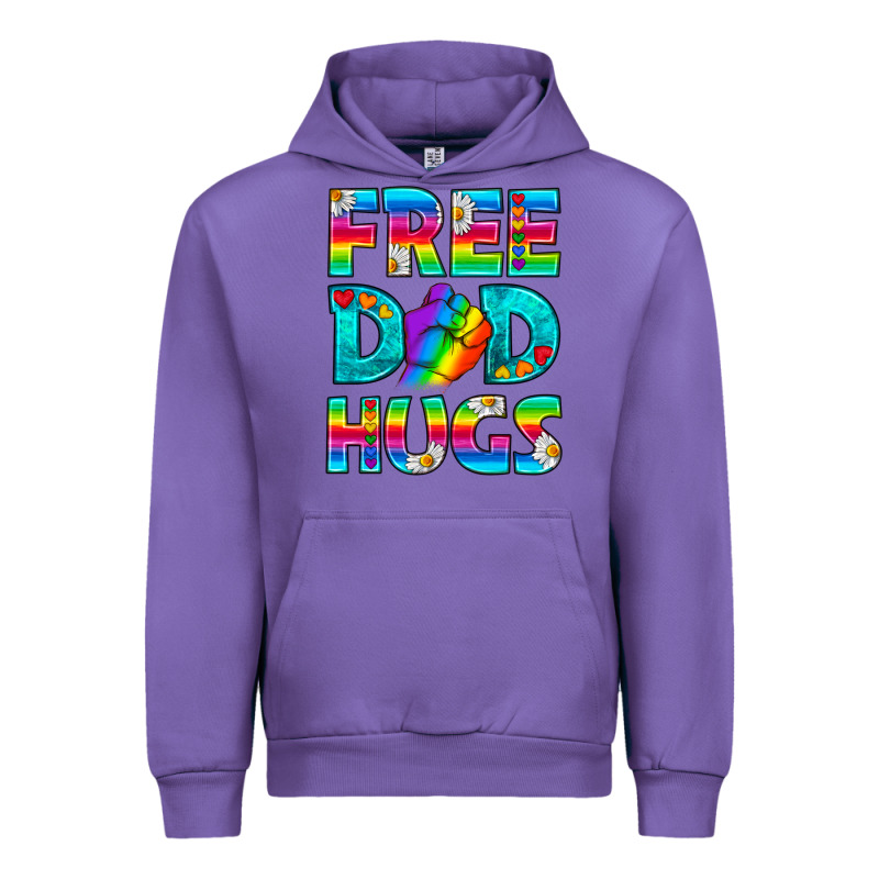 Pride Lgbtq Free Dad Hugs Urban Hoodie by BundleAndBundleShop | Teevron