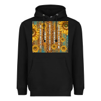 Black self reminders with sunflowers Heavyweight Hoodie - TumblerDesignByShophia