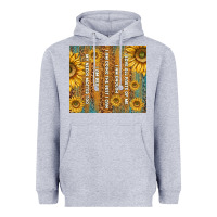 Heather Grey self reminders with sunflowers Heavyweight Hoodie - TumblerDesignByShophia