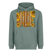 Sage self reminders with sunflowers Heavyweight Hoodie - TumblerDesignByShophia
