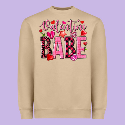 Valentine Babe Heavyweight Sweatshirt Designed By Nancycooperartshop