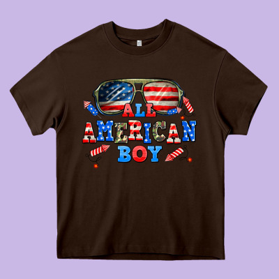All American Boy Heavy Core Tee Designed By Adodesignshop