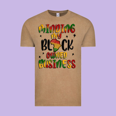Minding My Black Owned Business Vintage Tee Designed By Maliassmallbusiness