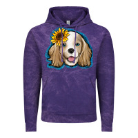 Cloud Purple cocker spaniel sunflower Vintage Hoodie - Jasminsmagicworld