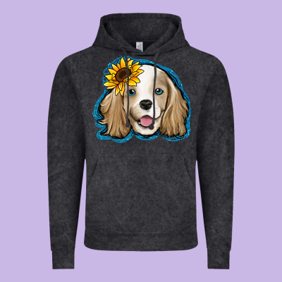 Cocker Spaniel Sunflower Vintage Hoodie Designed By Jasminsmagicworld
