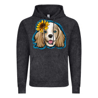 Vintage Black cocker spaniel sunflower Vintage Hoodie - Jasminsmagicworld
