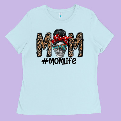 Mom Life Ladies Tee Designed By Cowhidedigitalart