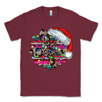 Burgundy serape and leopard christmas Classic Tee - CowhideDigitalArt