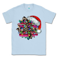 Dusty Blue serape and leopard christmas Classic Tee - CowhideDigitalArt