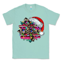 Seafoam serape and leopard christmas Classic Tee - CowhideDigitalArt