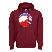 Burgundy America Since 1776 Zipper Hoodie - Bettercallsaul