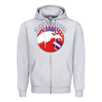 Heather Grey America Since 1776 Zipper Hoodie - Bettercallsaul