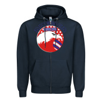 Navy America Since 1776 Zipper Hoodie - Bettercallsaul