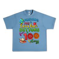 Pebble Blue pushing my teacher buttons for 100 days Urban Heavy Tee - MaliasSmallBusiness