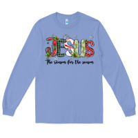 Colony Blue jesus the reason for the season Long Sleeve Tee - MaliasSmallBusiness