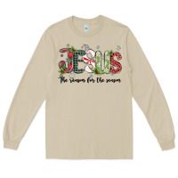 Mushroom jesus the reason for the season Long Sleeve Tee - MaliasSmallBusiness