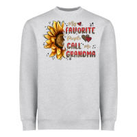 Heather Grey my favorite people call me grandma Heavyweight Sweatshirt - MaliasSmallBusiness