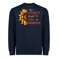 Navy my favorite people call me grandma Heavyweight Sweatshirt - MaliasSmallBusiness