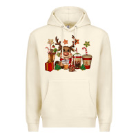 Sandshell reindeer coffe cups christmas Premium Hoodie - CowGirlArtShop