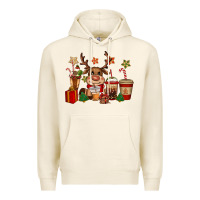 Tofu reindeer coffe cups christmas Premium Hoodie - CowGirlArtShop