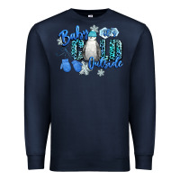 Navy baby its cold outside Premium Sweatshirt - CowGirlArtShop