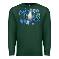 Sports Green baby its cold outside Premium Sweatshirt - CowGirlArtShop