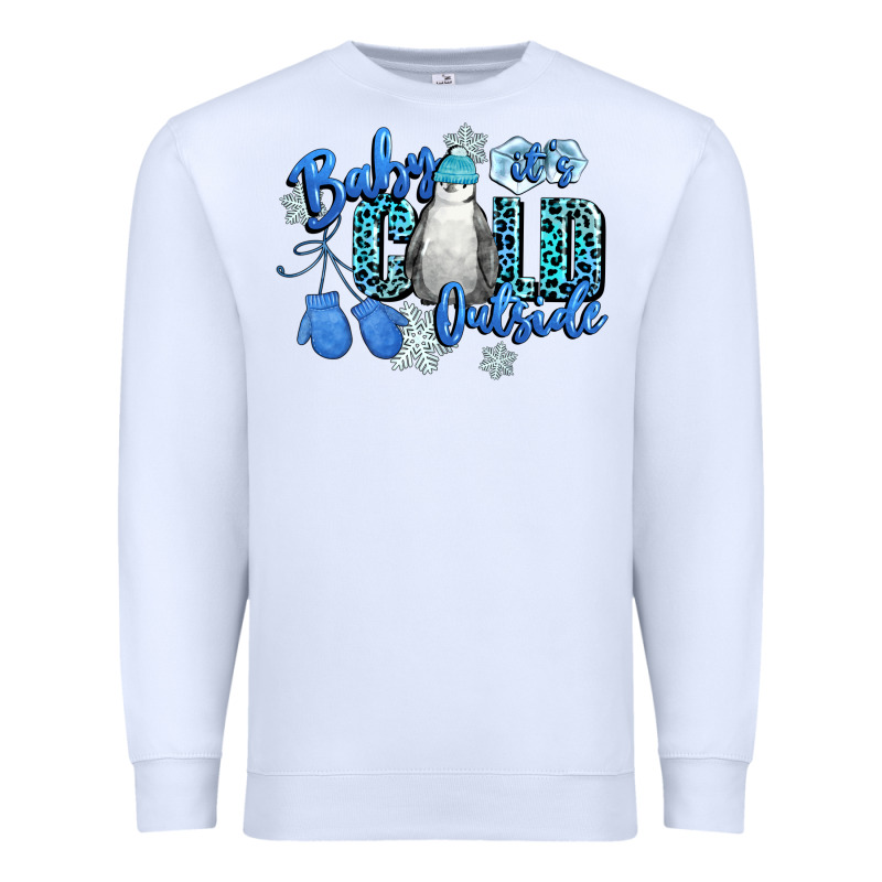 Baby Its Cold Outside Premium Sweatshirt by CowGirlArtShop | Teevron