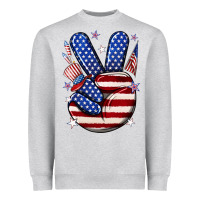Heather Grey peace 4th july Heavyweight Sweatshirt - NancyCooperArtShop